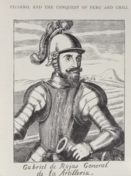 Portrait of Gabriel de Rojas, General of the Artillery, from The Narrative and Critical History of America, edited by Justin Winsor, London, 1886